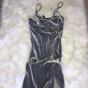 Velvet Slit Dress